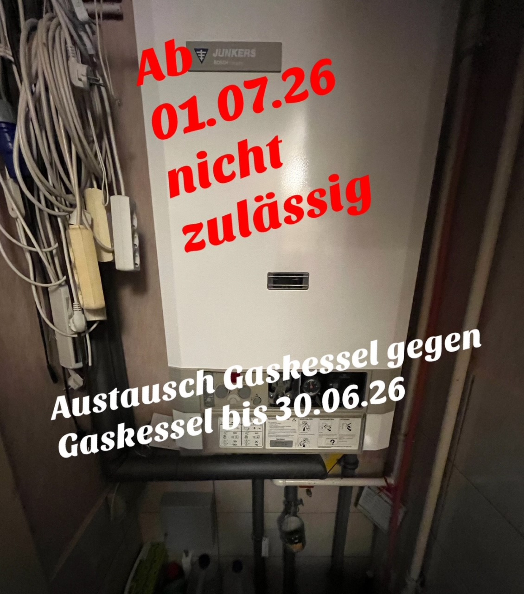 Das Aus für den Tausch Gaskessel gegen Gaskessel